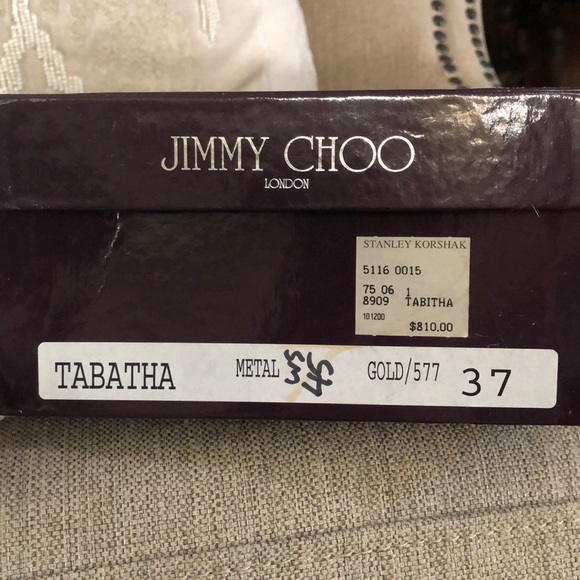 Stunning Jimmy Choo Gold Crystal Heels Sz 37 - Picture 5 of 5